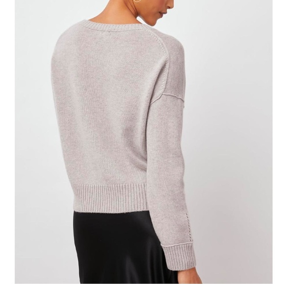 BOGO! Rails Presley Pullover Pointelle Sweater Wool Cashmere Dove Gray Small - Picture 11 of 11